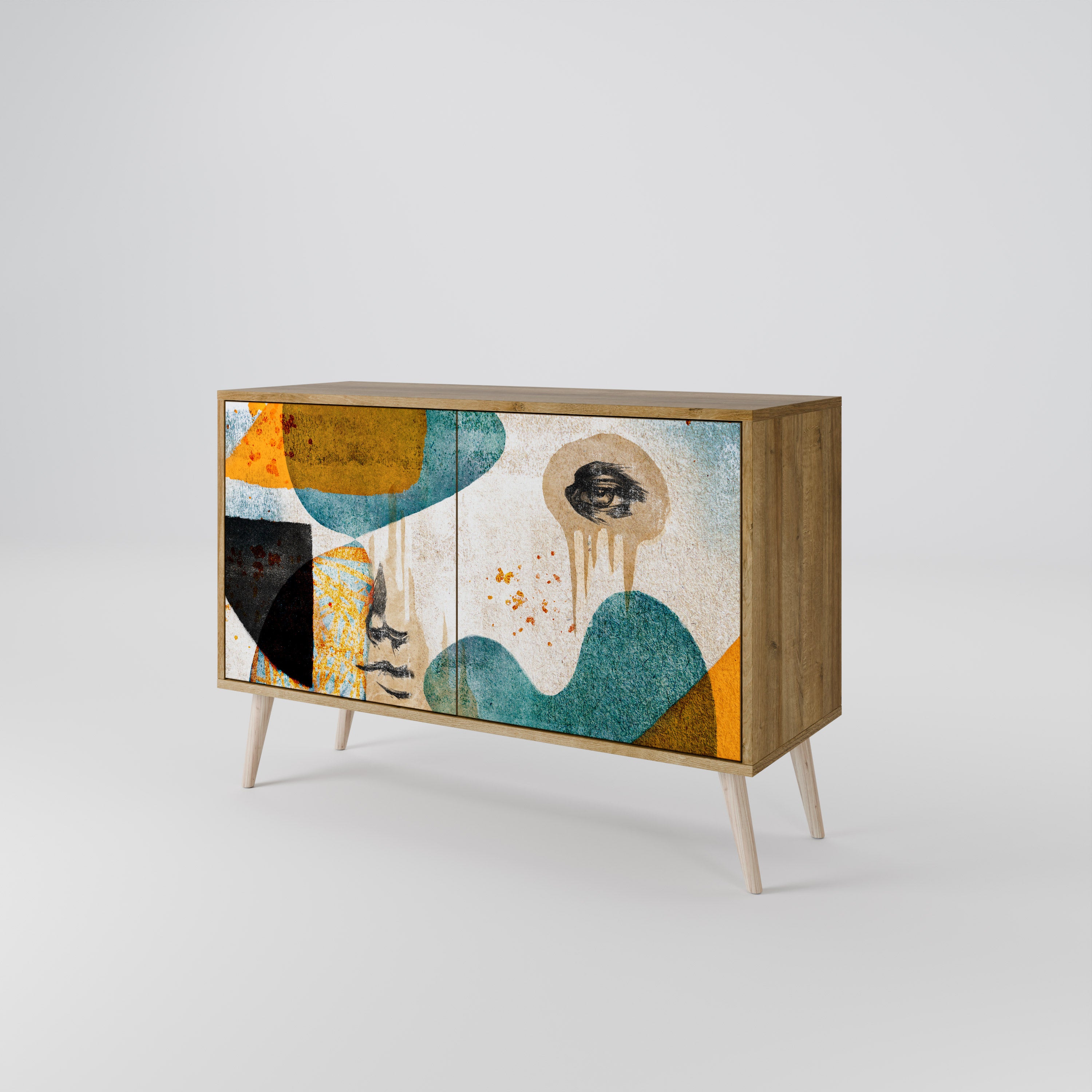 ABSTRACT FACES 2-türiges Sideboard