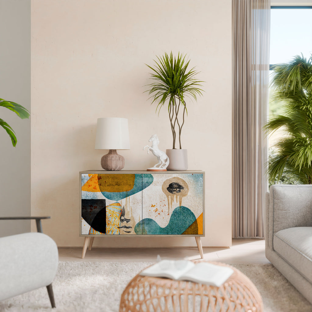 ABSTRACT FACES Aparador de 2 Portas