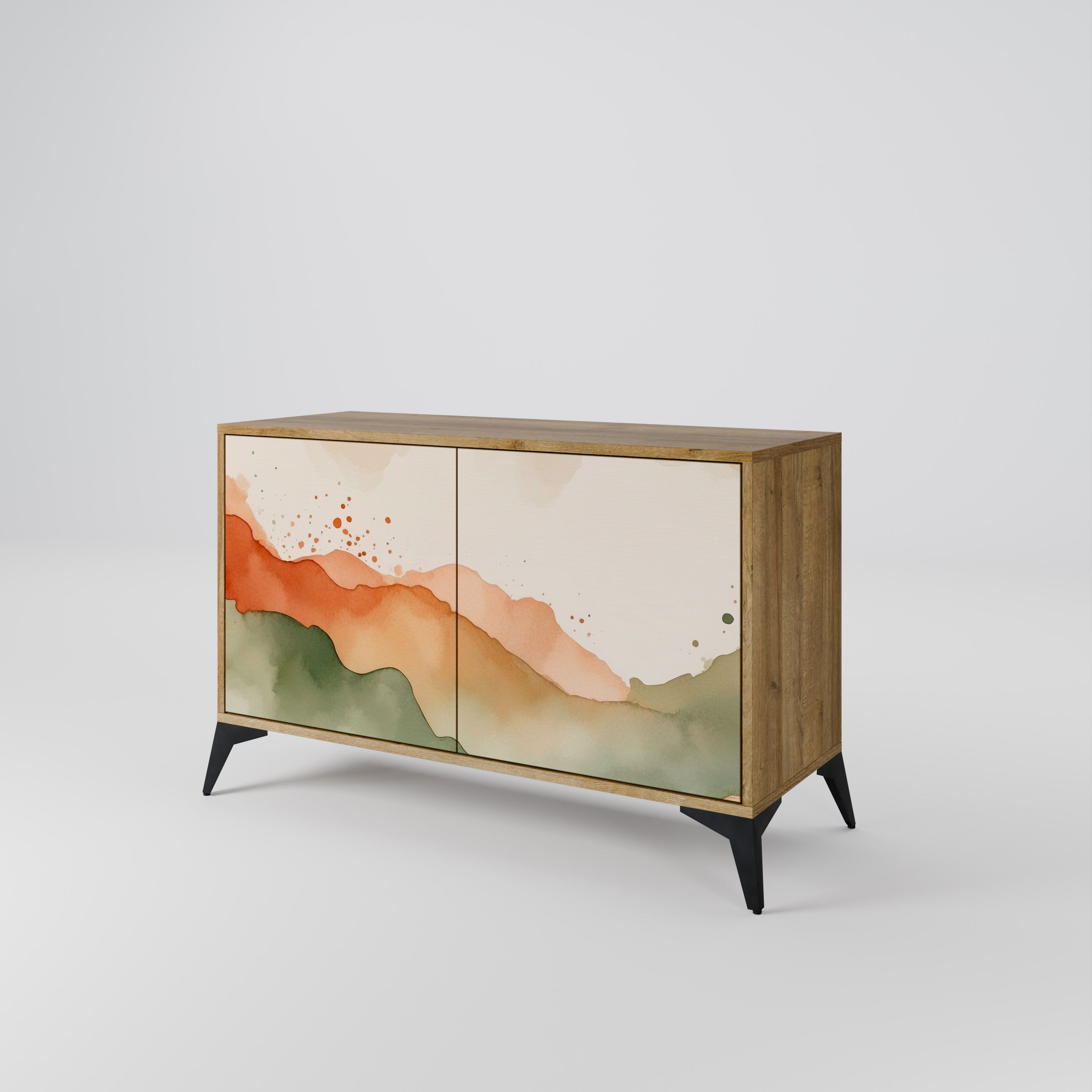 WATERCOLOUR PEAKS 2-türiges Sideboard