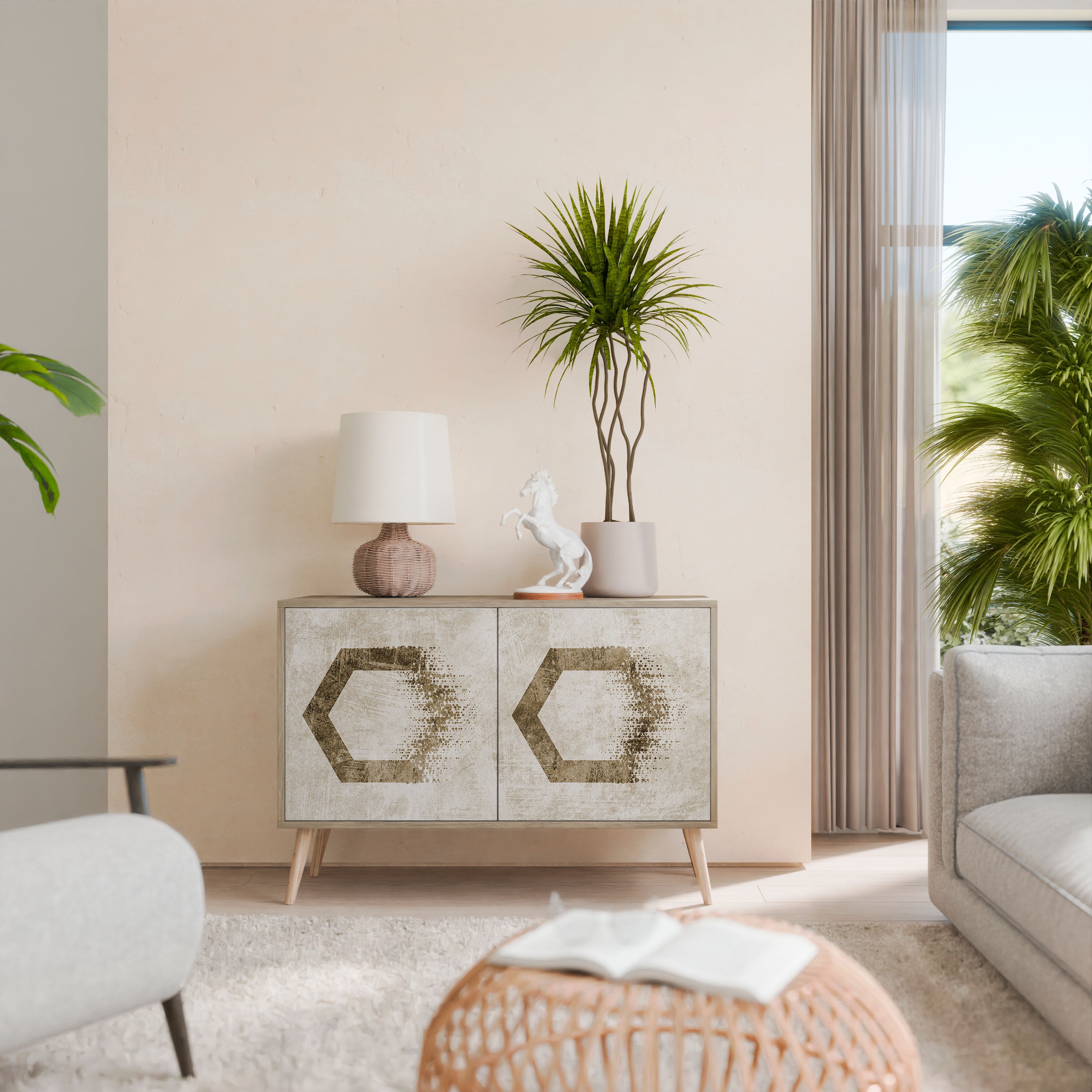 HEXAGONAL SHAPES 2-türiges Sideboard