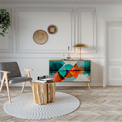 CIRCULAR RHAPSODY 2-Door Sideboard in Oak Effect