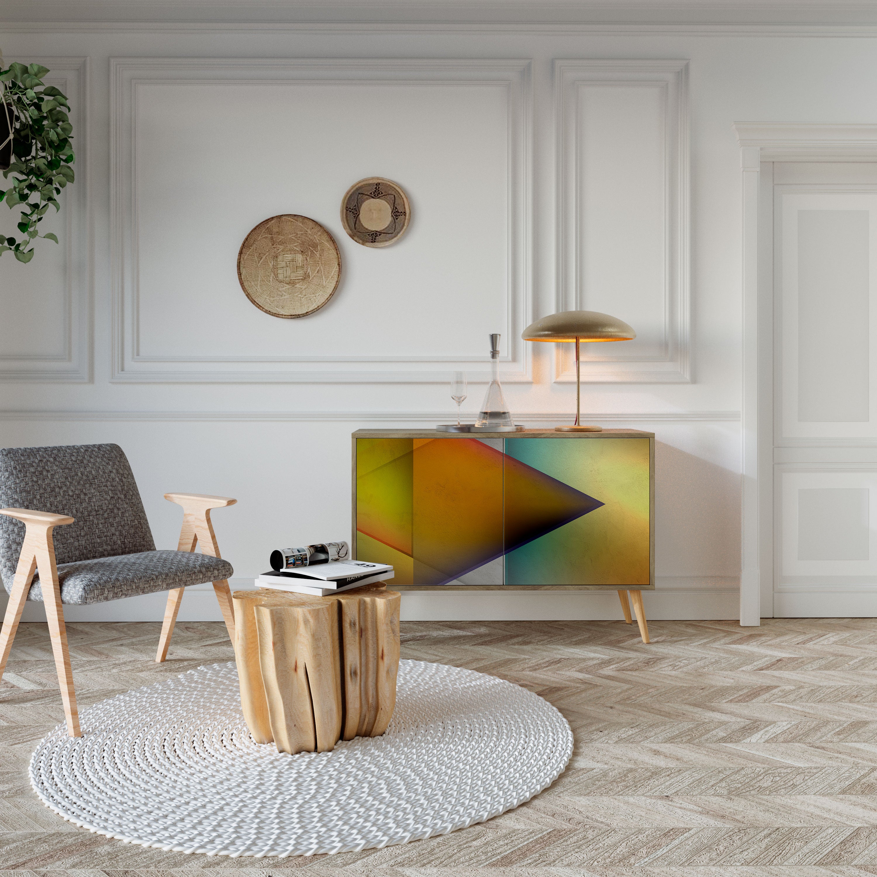 PIERCING SHARPNESS Skänk med två dörrar