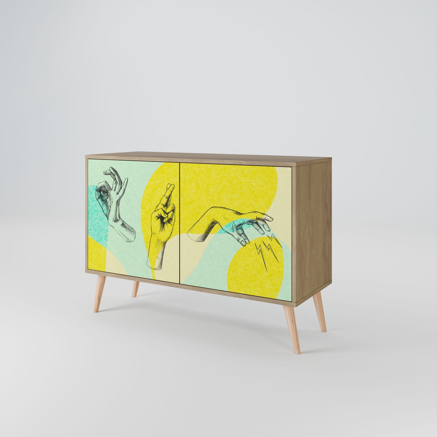 BODY LANGUAGE 2-Door Sideboard in Oak Effect