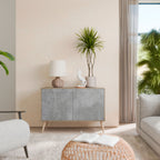 CONCRETE ZIG ZAG Μπουφές 2-θυρών