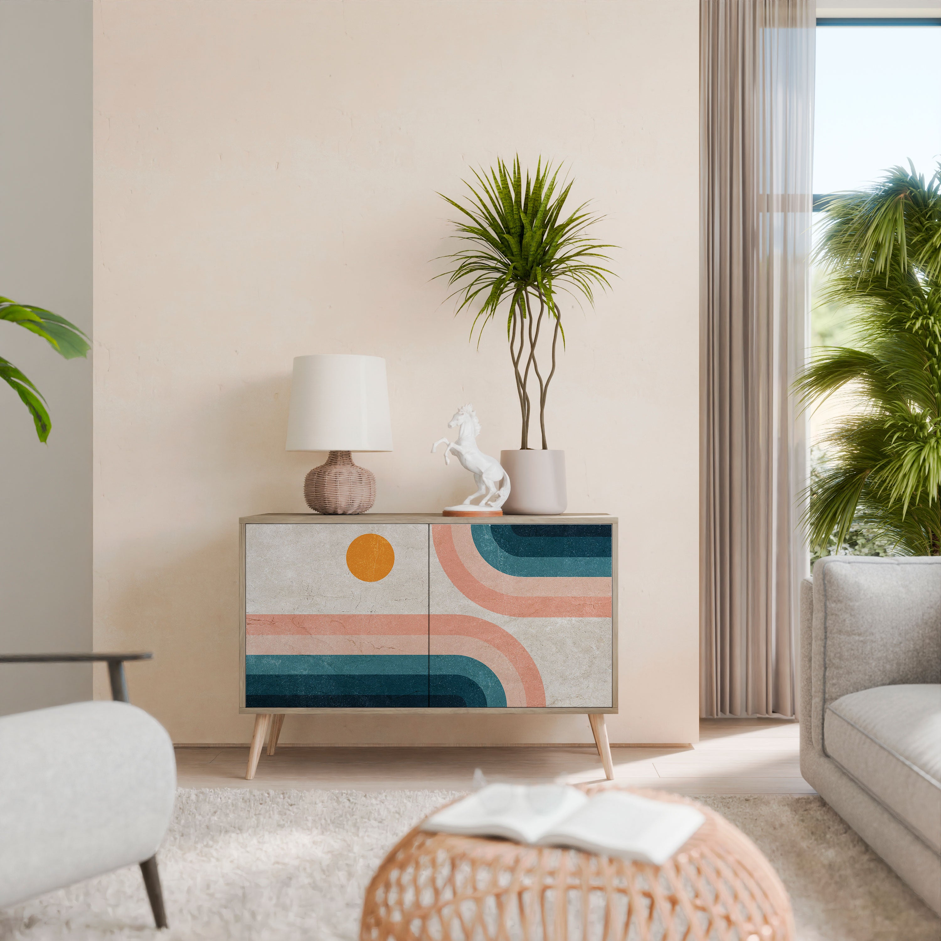 TWO HALVES Skänk med två dörrar