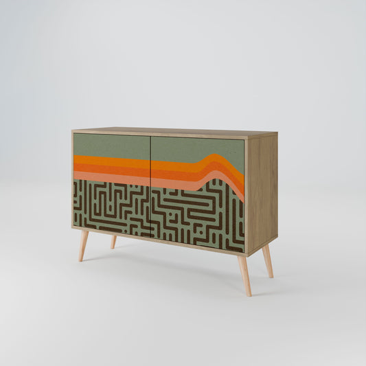 Credenza a 2 ante SIMPLE SOLUTIONS in effetto rovere