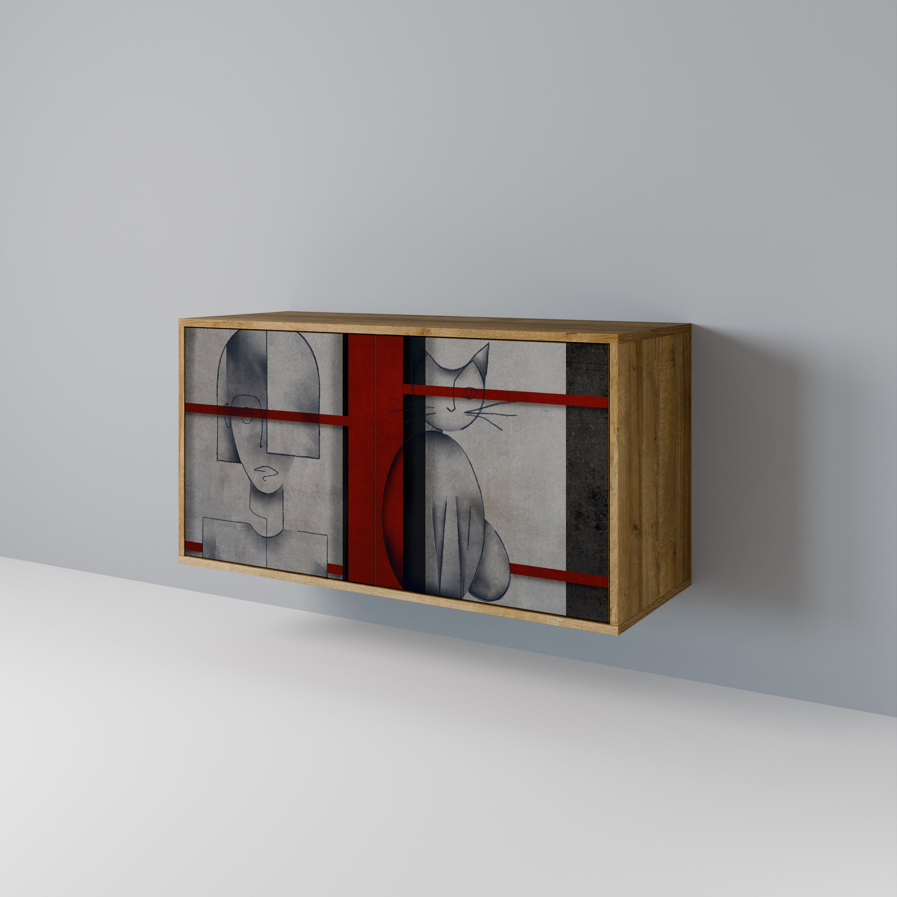 GRAY FIGURES Skänk med två dörrar