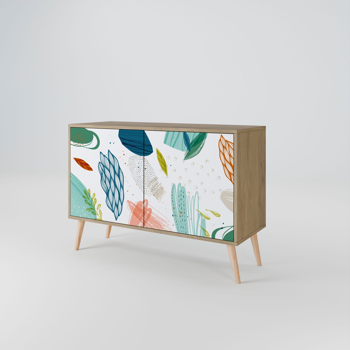 BOTANICAL HURRICANE 2-Door Sideboard in Oak Effect