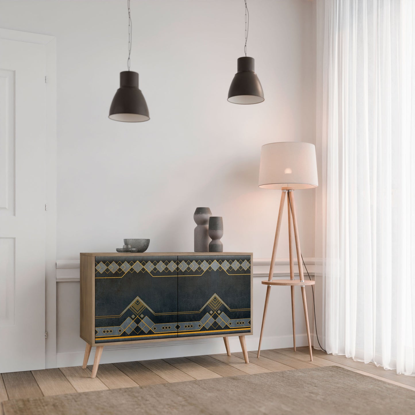 Credenza a 2 ante ROYAL ORDINARINESS in effetto rovere