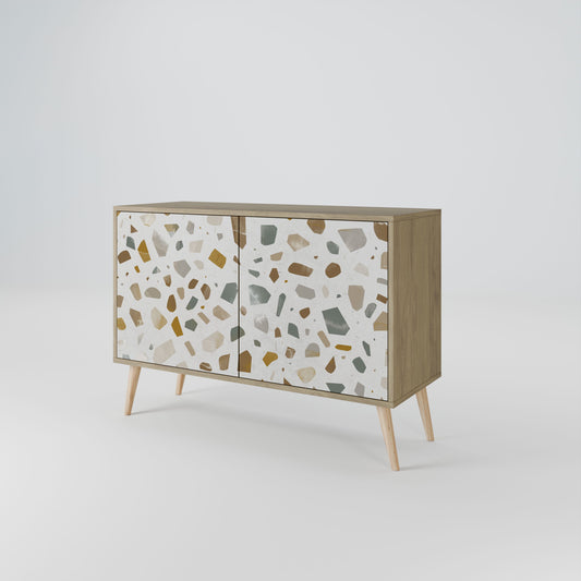 PIECES OF TOMORROW Credenza a 2 ante in effetto rovere