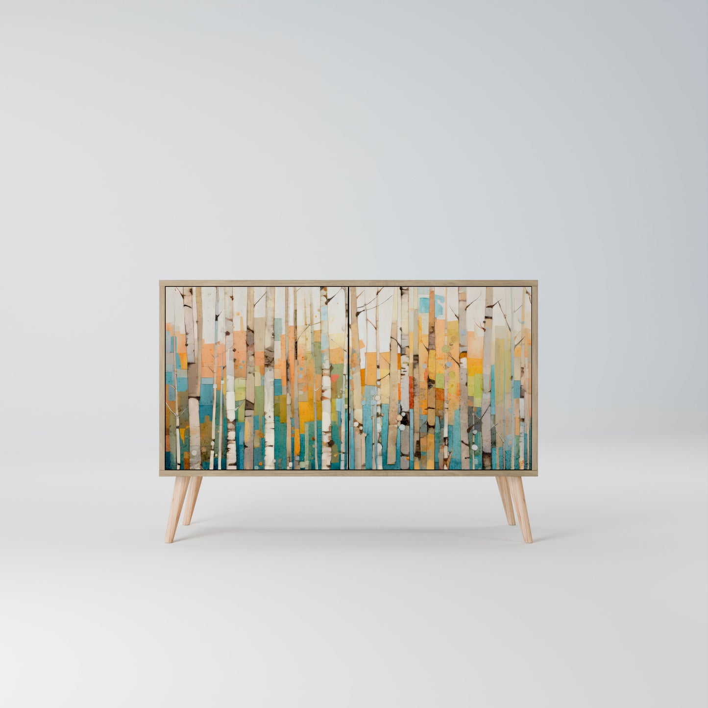 BIRCH KALEIDOSCOPE Sideboard mit 2 Türen in Eichenoptik