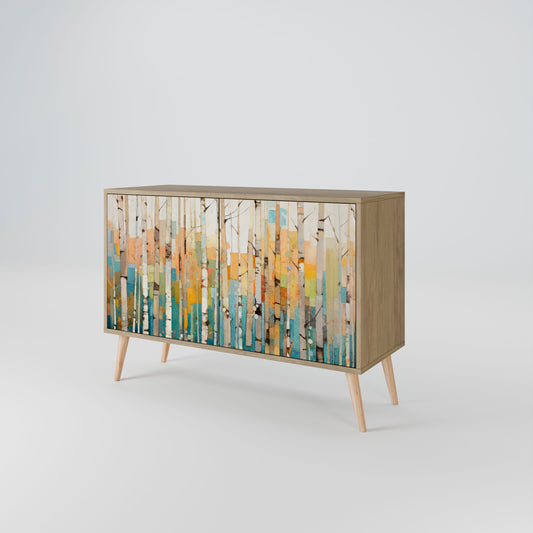 Credenza BIRCH KALEIDOSCOPE a 2 ante in effetto rovere