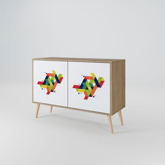 Credenza FUTURE SIGN a 2 ante in effetto rovere