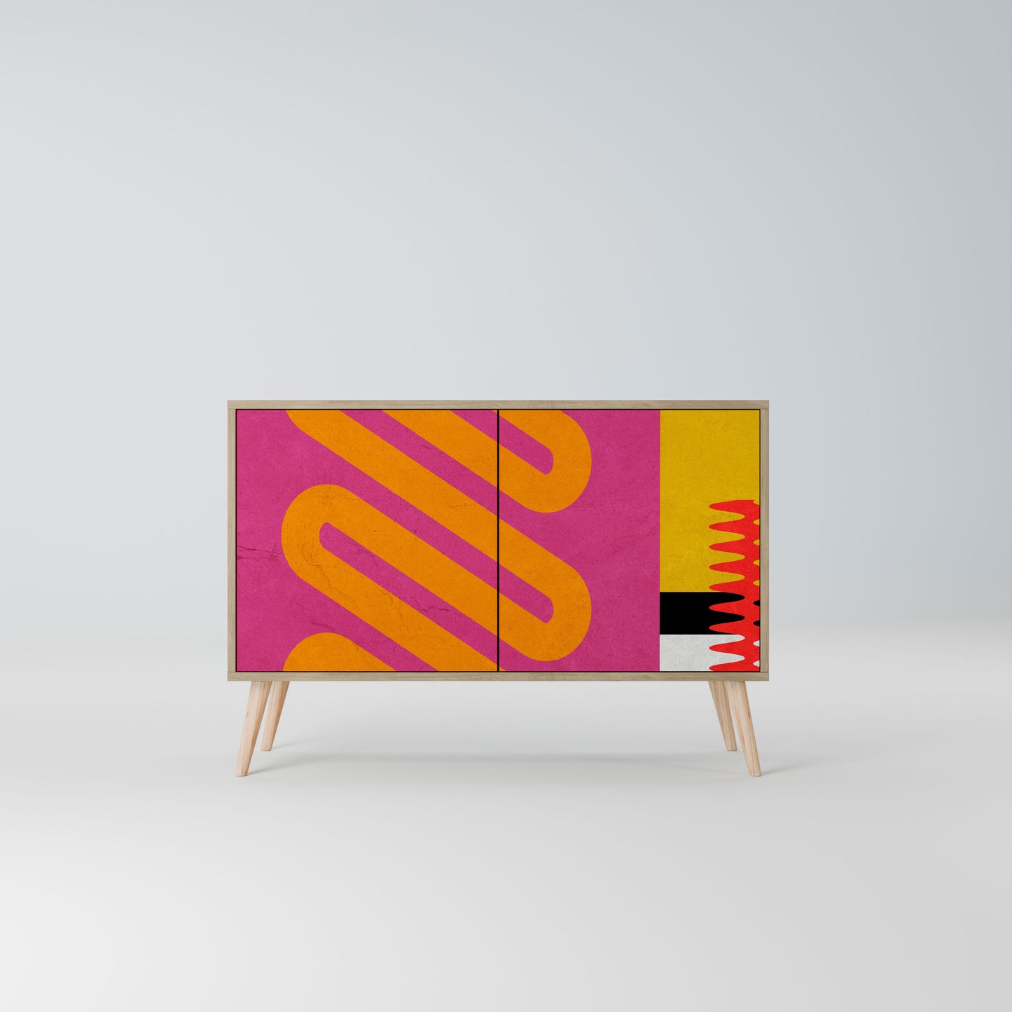 Credenza VIVID ART a 2 ante in effetto rovere