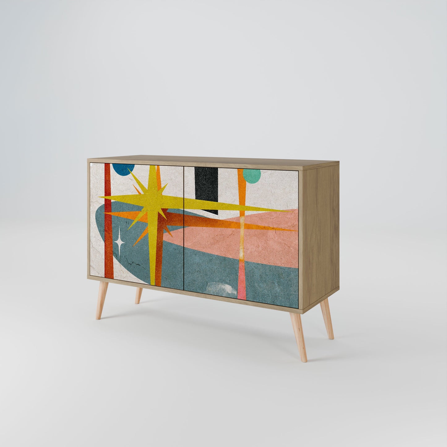 INTERSTELLAR VIBES 2-Door Sideboard in Oak Effect