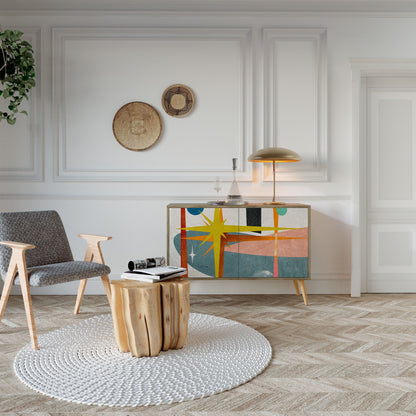 INTERSTELLAR VIBES 2-Door Sideboard in Oak Effect