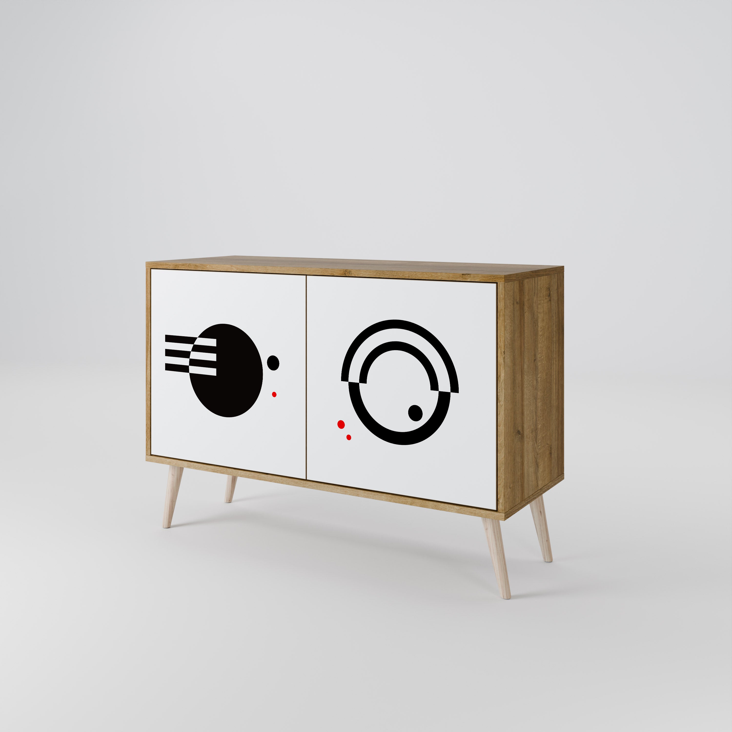 BLACK AND WHITE COMBINATION 2-türiges Sideboard