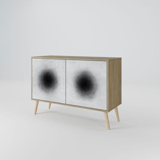 Credenza BLACK HOLE a 2 ante effetto rovere