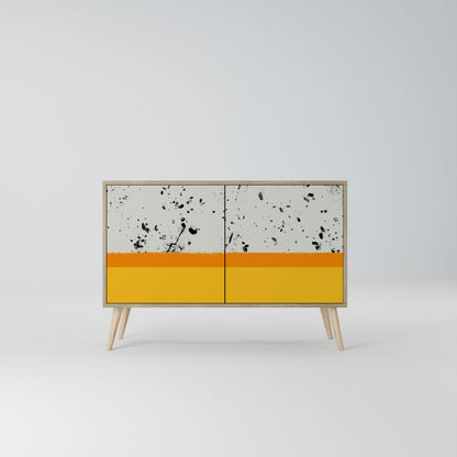 Credenza a 2 ante DYED BY ORANGE in effetto rovere