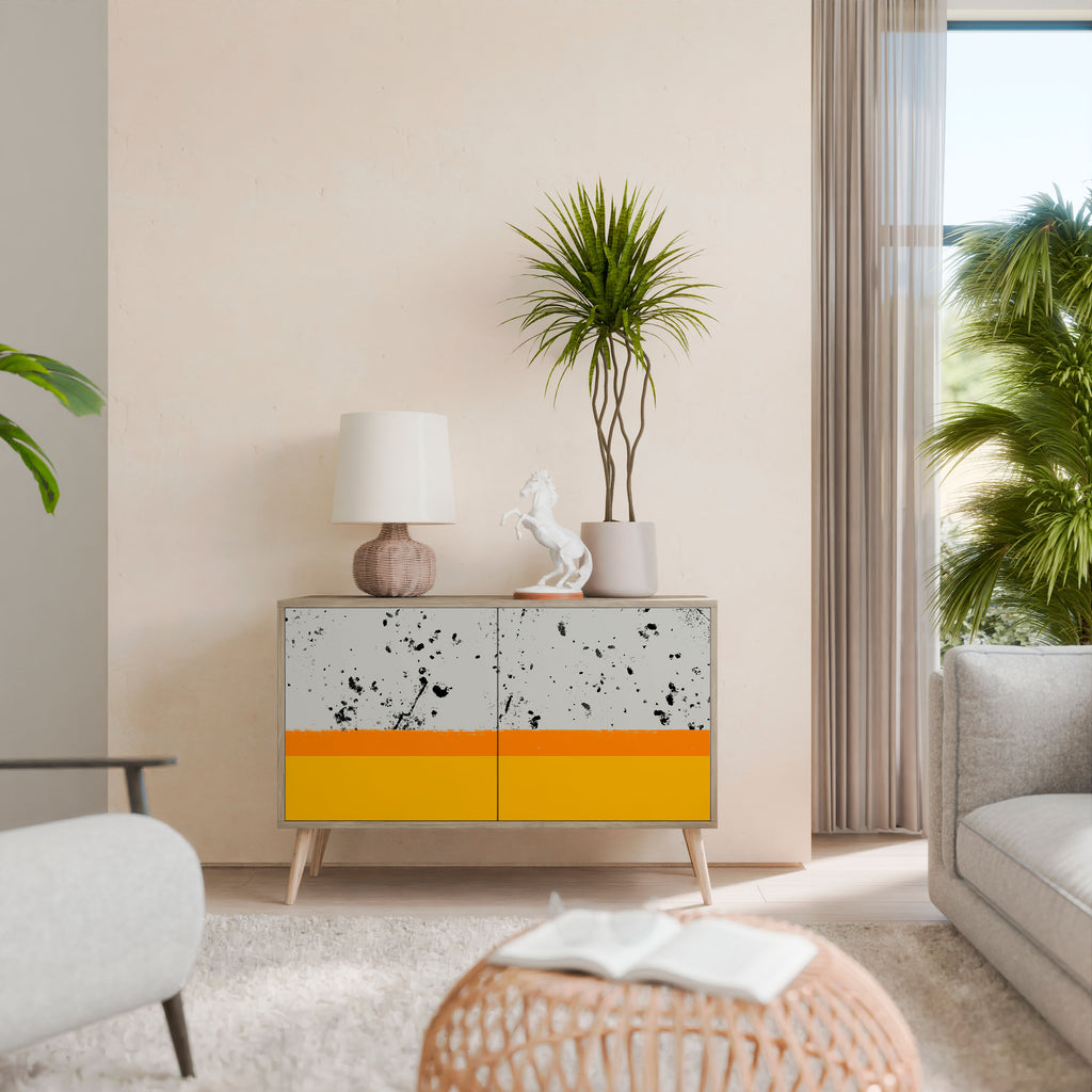 DYED BY ORANGE Skänk med två dörrar