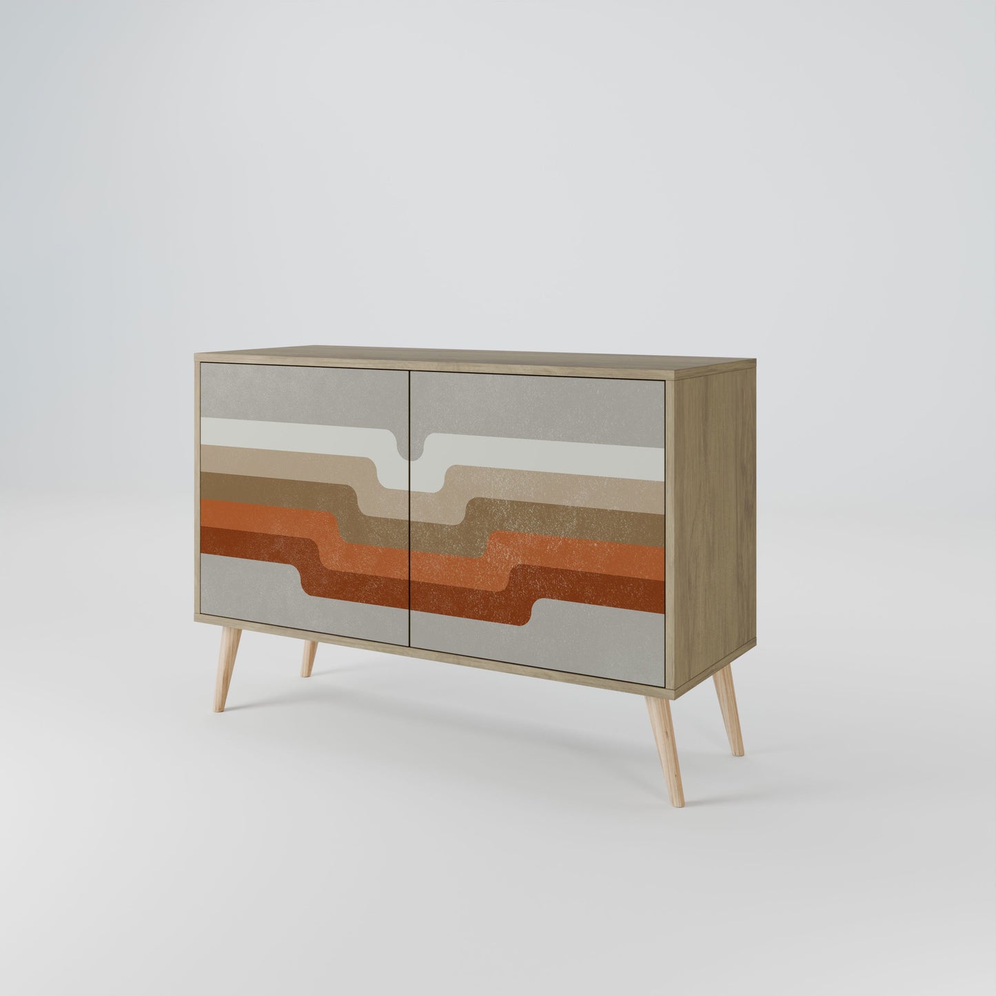 Credenza a 2 ante PECULIAR TRAIL in effetto rovere