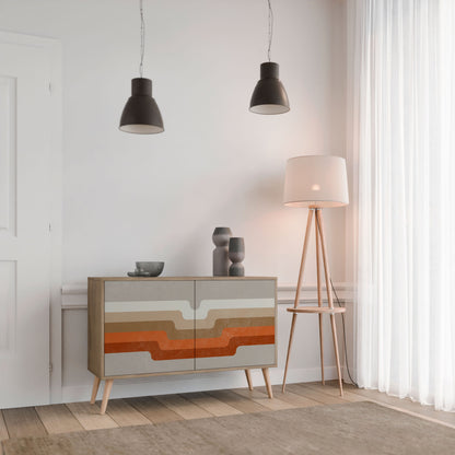 Credenza a 2 ante PECULIAR TRAIL in effetto rovere