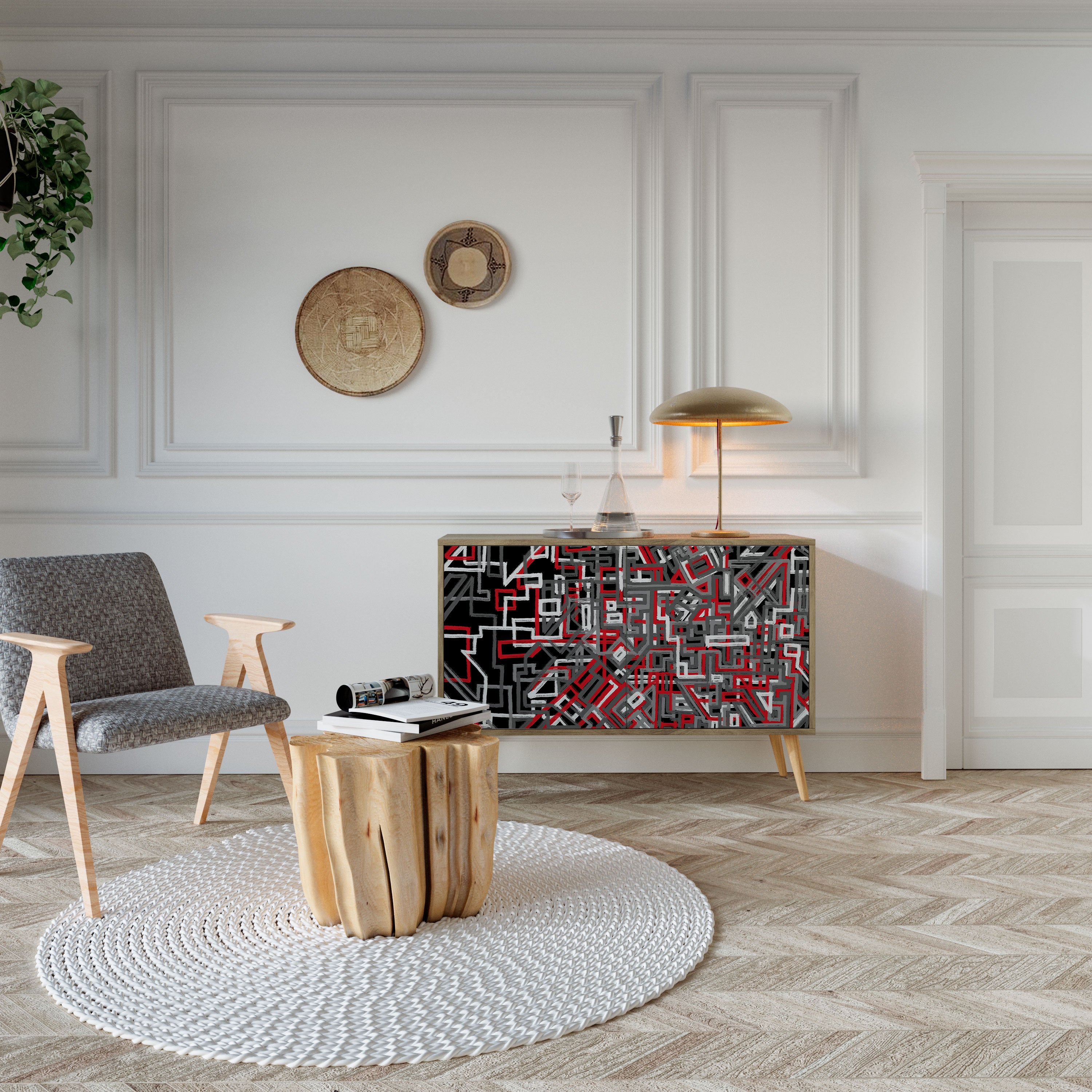 BROKEN LINES 2-türiges Sideboard