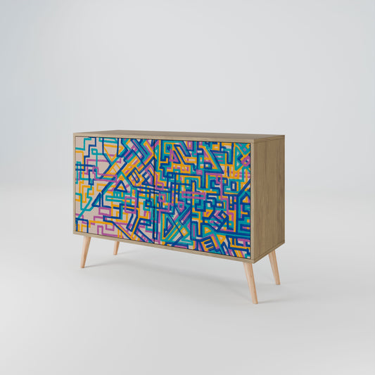 MEMORIES MAP 2-Door Sideboard in Oak Effect