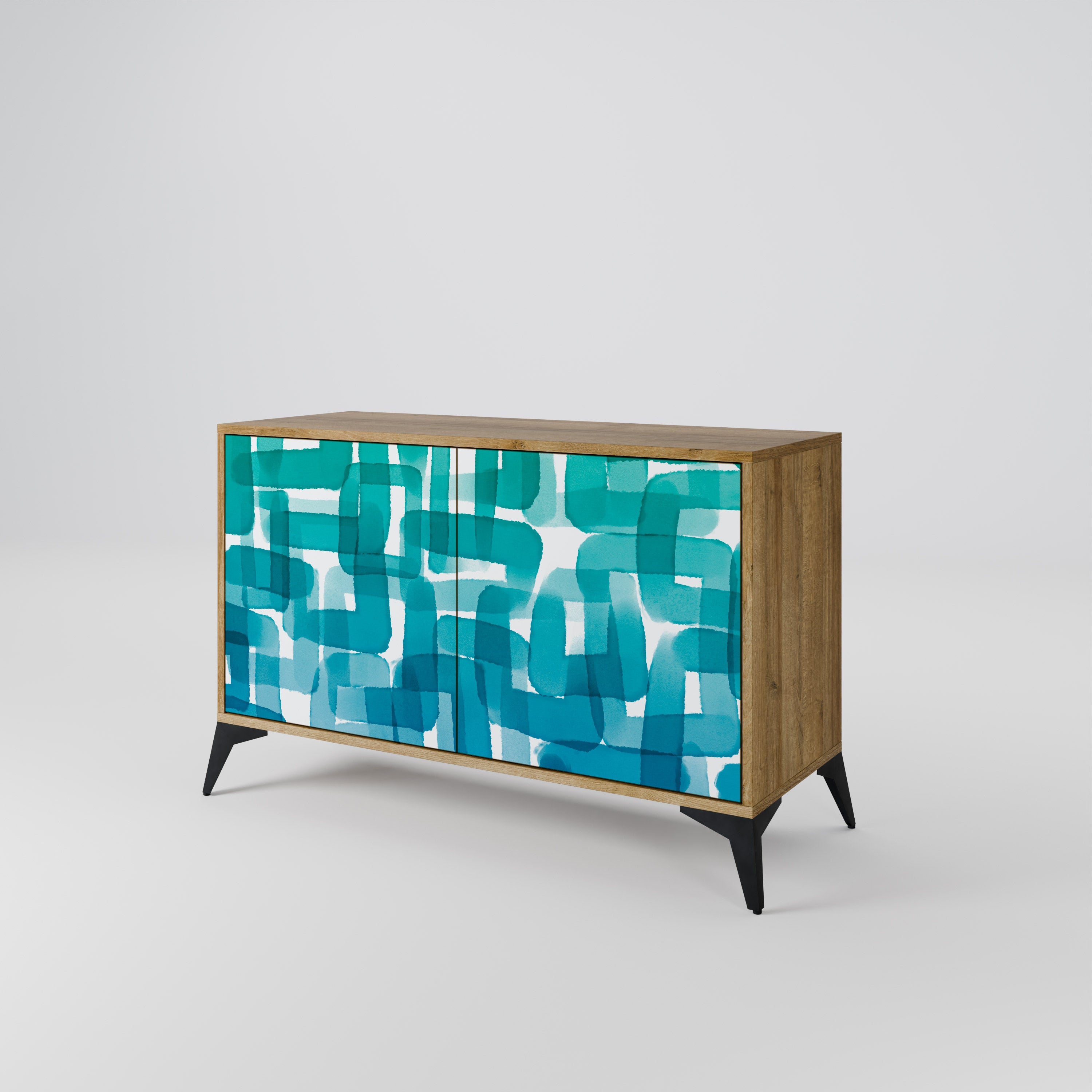 TURQUOISE RECTANGLES 2-türiges Sideboard
