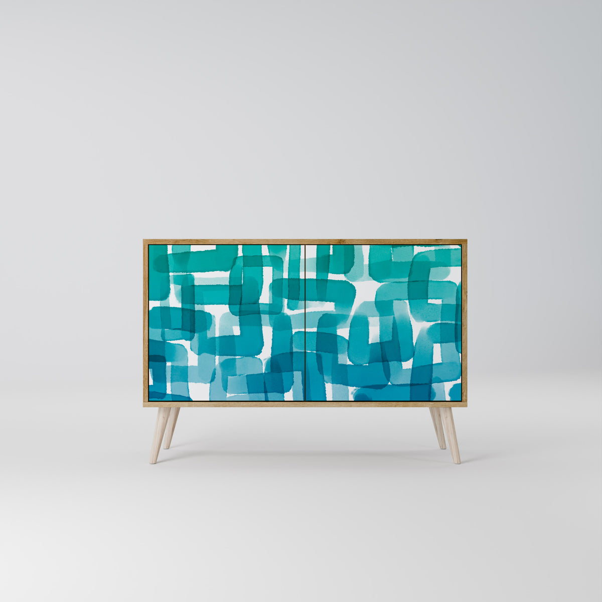 TURQUOISE RECTANGLES 2-türiges Sideboard