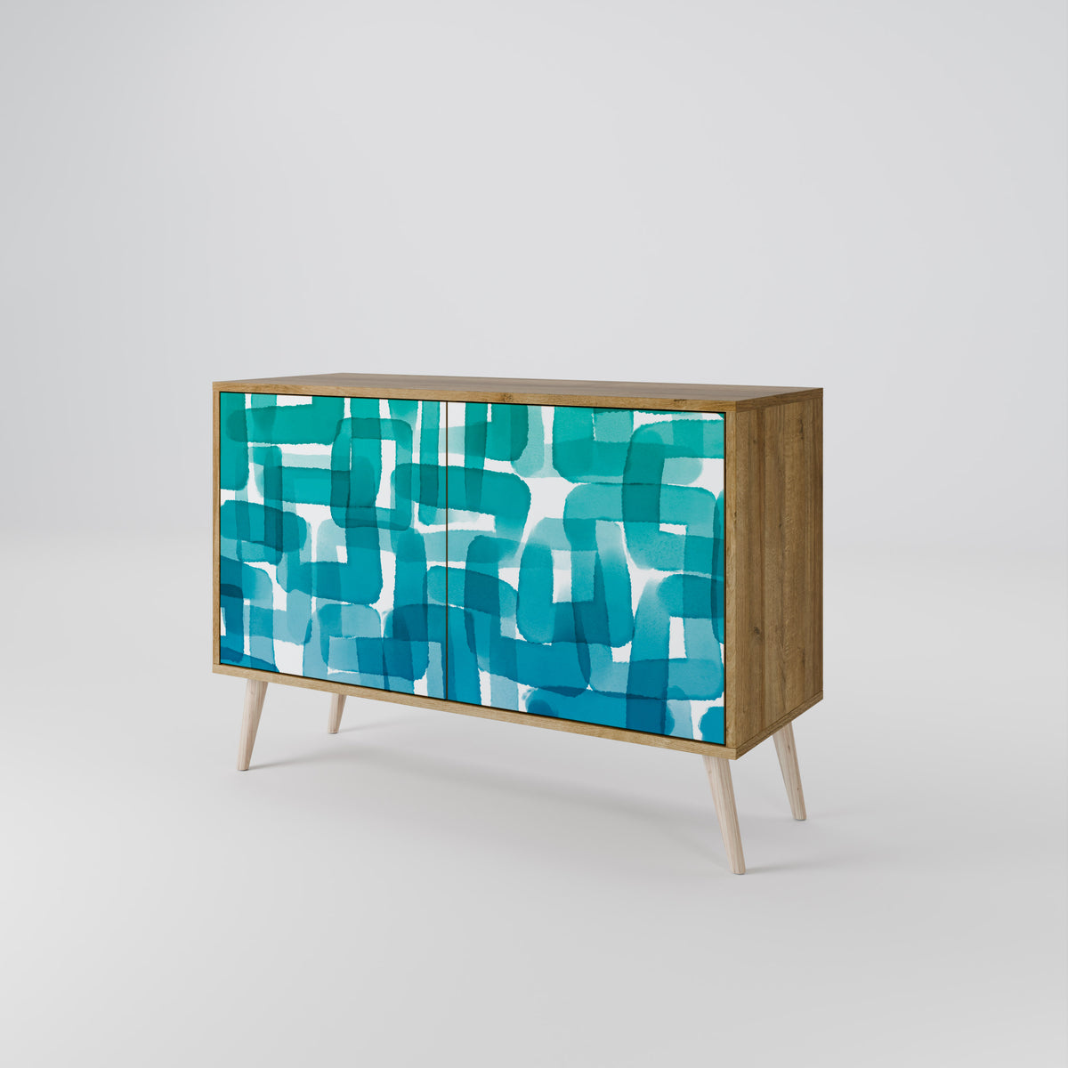 TURQUOISE RECTANGLES 2-türiges Sideboard