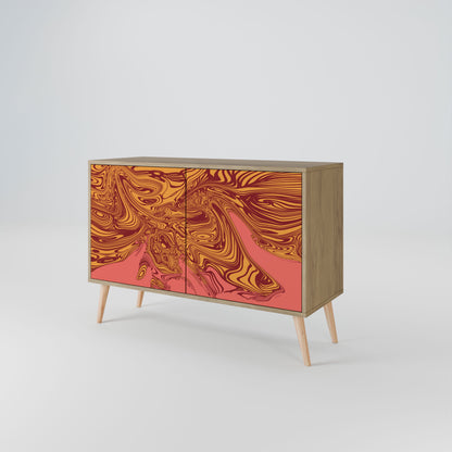 Credenza a 2 ante FLOATING THOUGHTS in effetto rovere