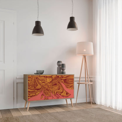 Credenza a 2 ante FLOATING THOUGHTS in effetto rovere