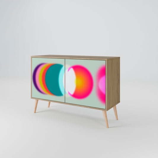 Credenza SYMPHONY OF COLORS a 2 ante in effetto rovere