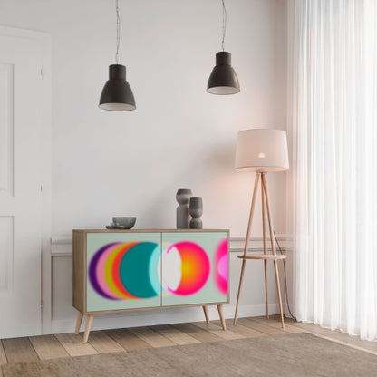 Credenza SYMPHONY OF COLORS a 2 ante in effetto rovere