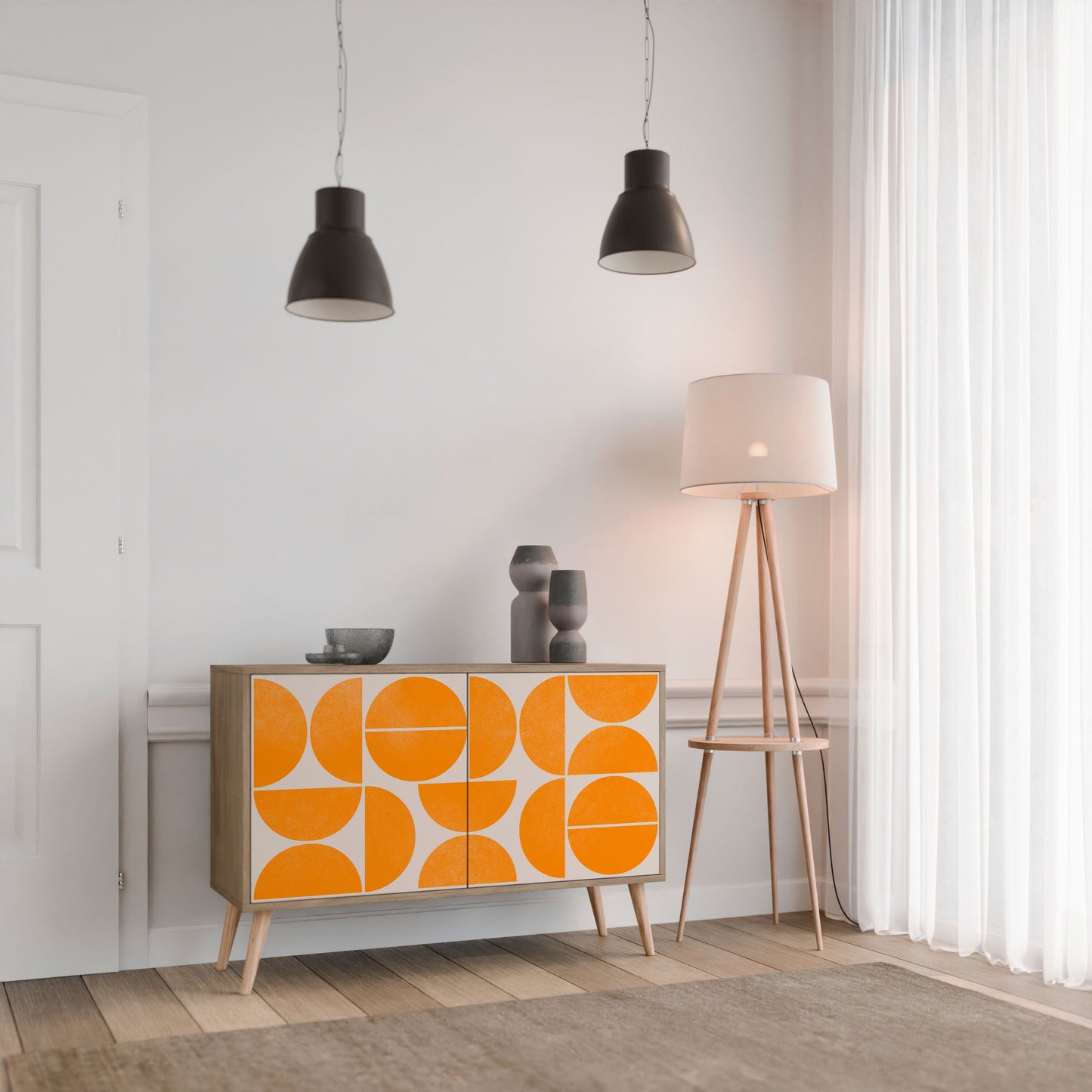 Credenza RECURRING DREAMS a 2 ante in effetto rovere