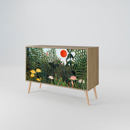 Credenza a 2 ante VIRGIN FOREST WITH SUNSET in effetto rovere