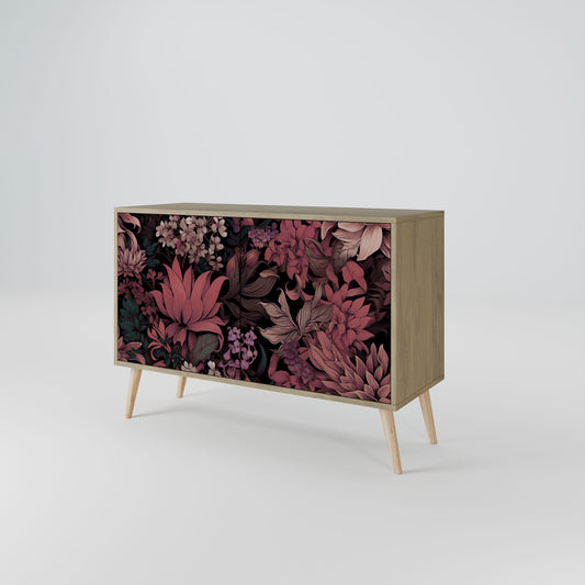 Credenza a 2 ante FLORAL WHISPER in effetto rovere