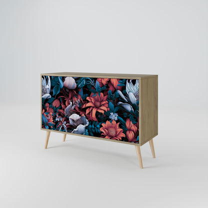 Credenza ETHEREAL BLOSSOMS a 2 ante in effetto rovere