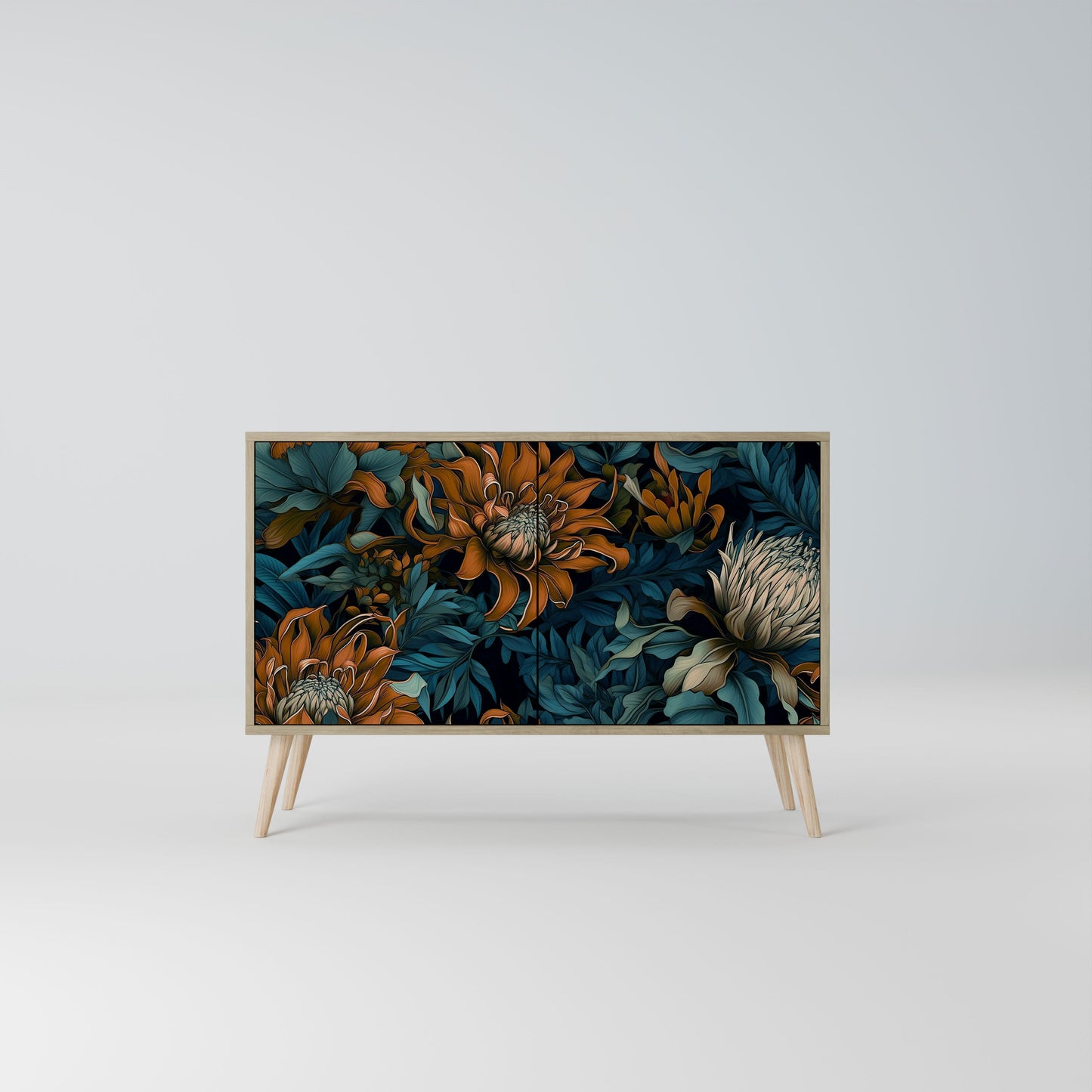 Credenza MORNING BLOOM a 2 ante effetto rovere