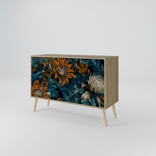 Credenza MORNING BLOOM a 2 ante effetto rovere