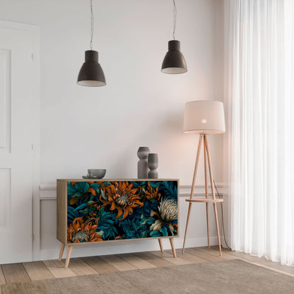 Credenza MORNING BLOOM a 2 ante effetto rovere