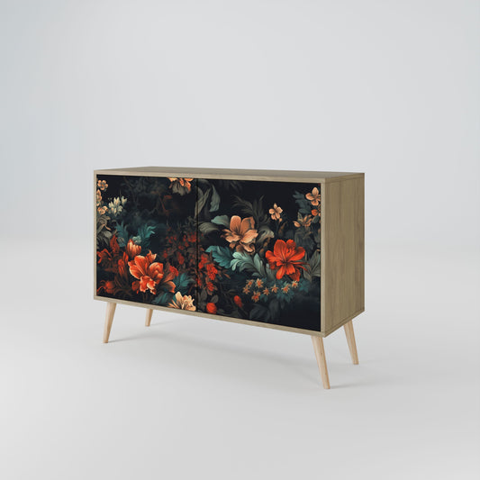 Credenza IMAGINARY BLOSSOM a 2 ante in effetto rovere