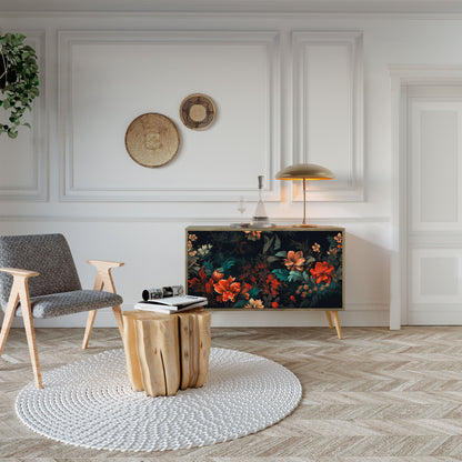 Credenza IMAGINARY BLOSSOM a 2 ante in effetto rovere