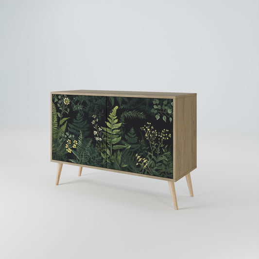 Credenza a 2 ante FERN FLOWERS in effetto rovere