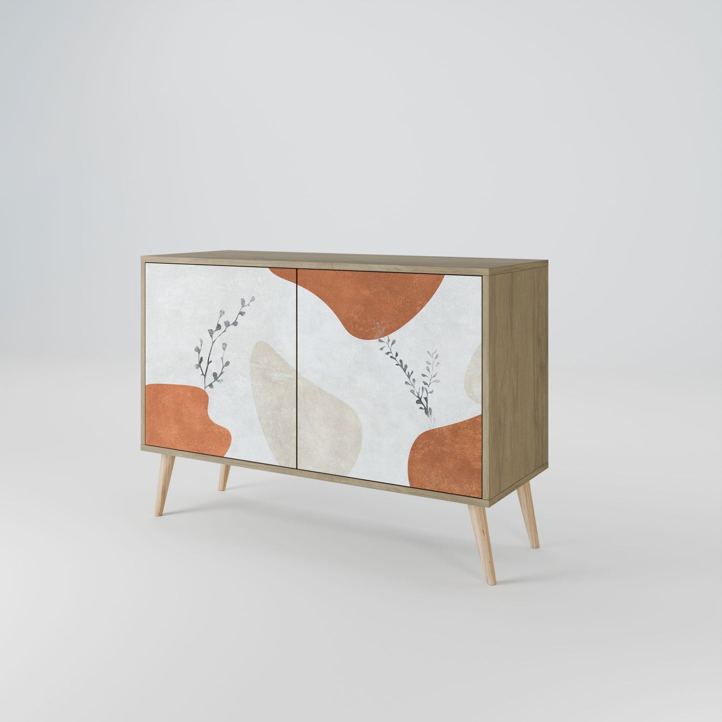 Credenza TRANQUIL TWIG a 2 ante in effetto rovere