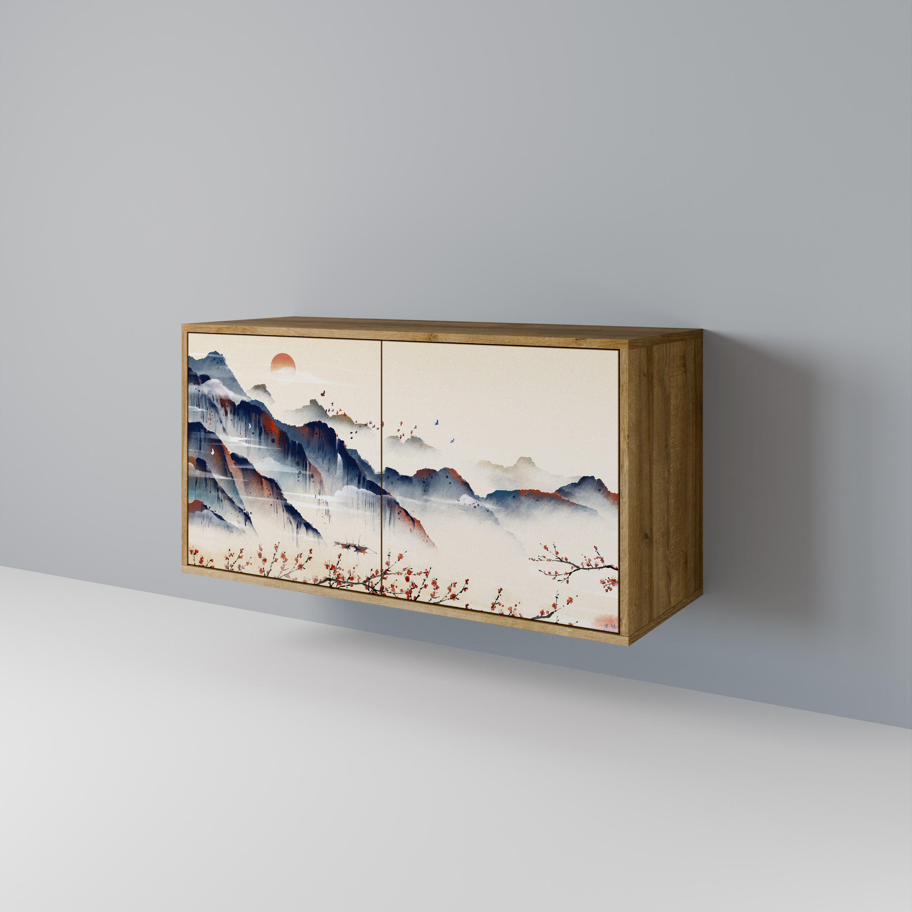 JAPANESE LANDSCAPE 2-Door Sideboard