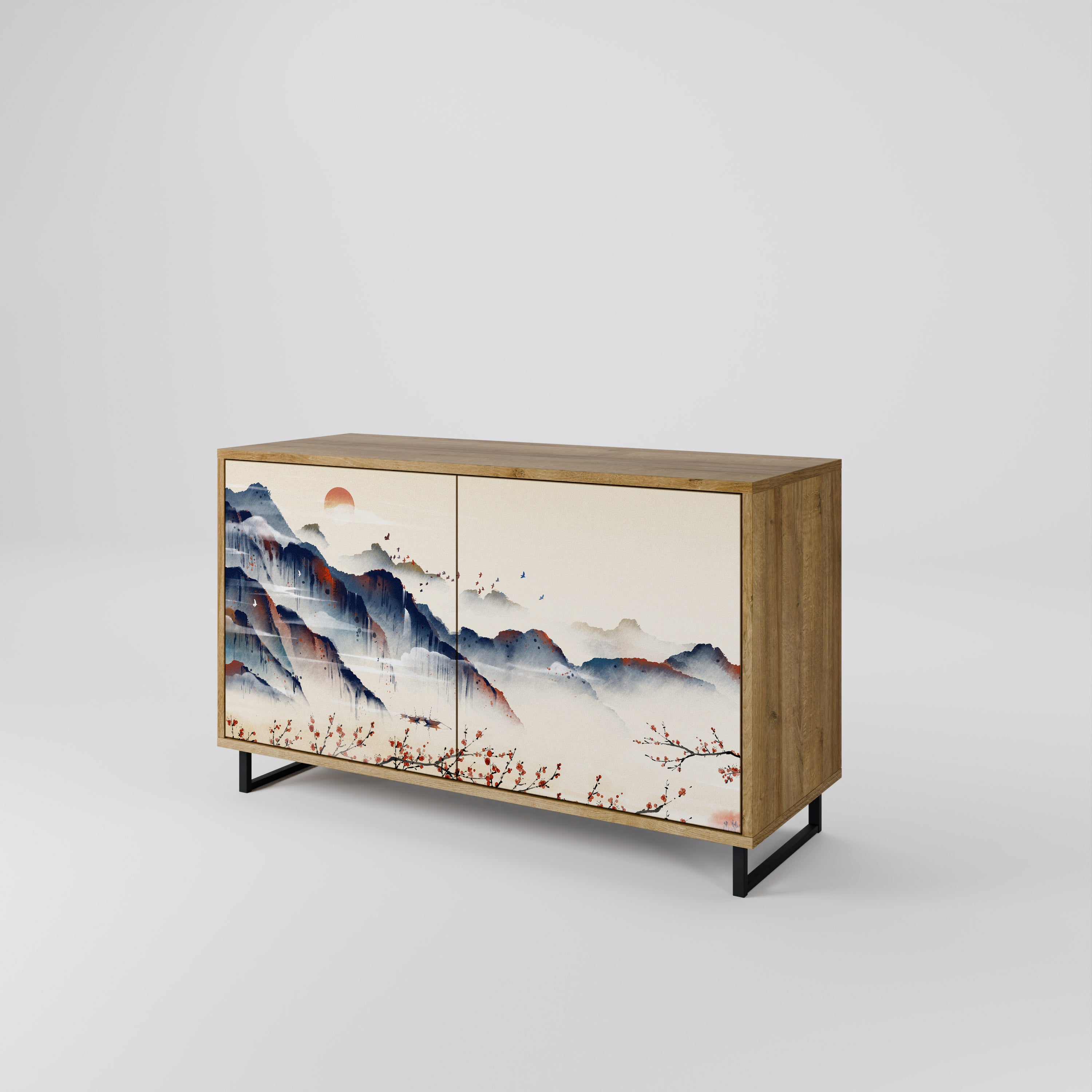 JAPANESE LANDSCAPE 2-Door Sideboard