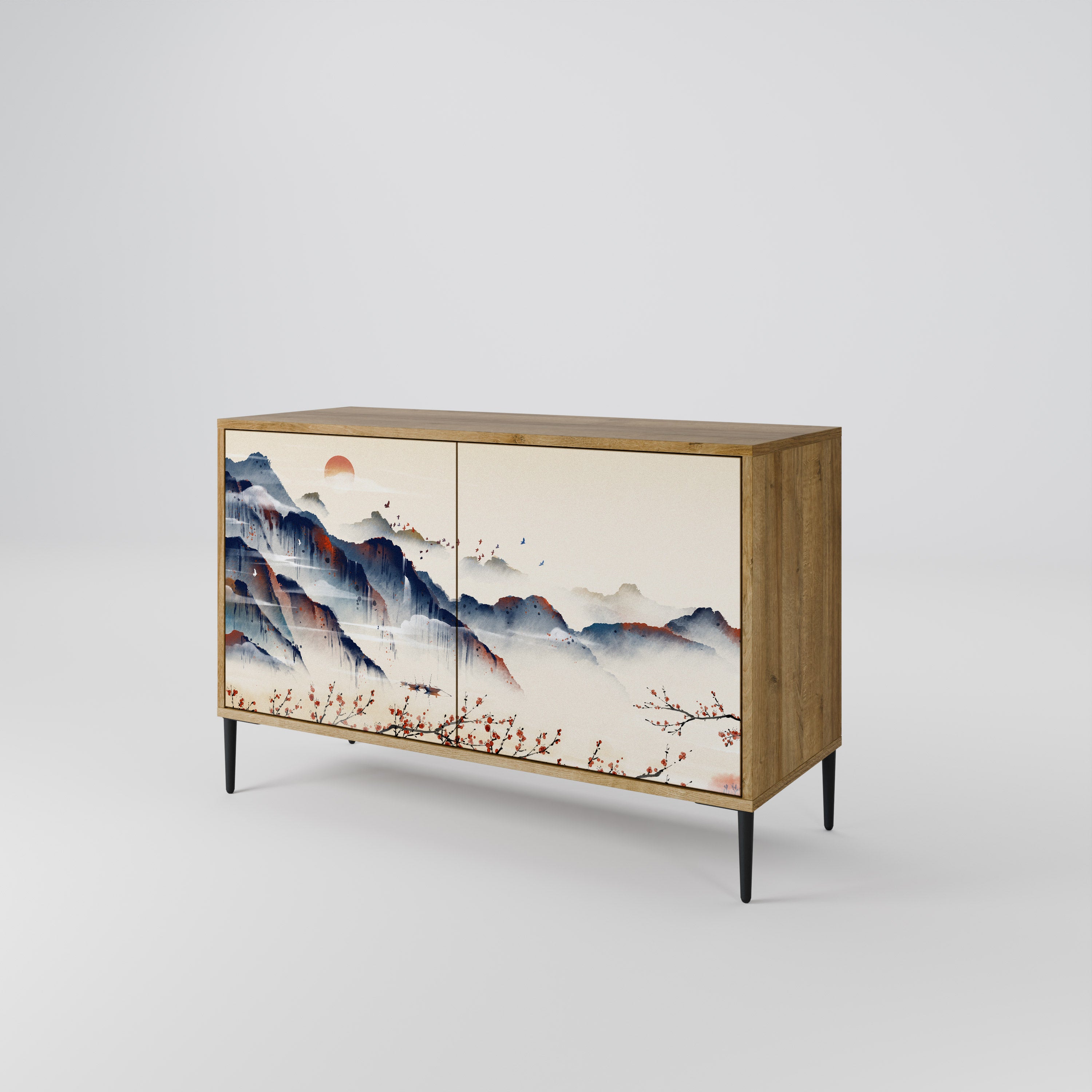 JAPANESE LANDSCAPE 2-Door Sideboard