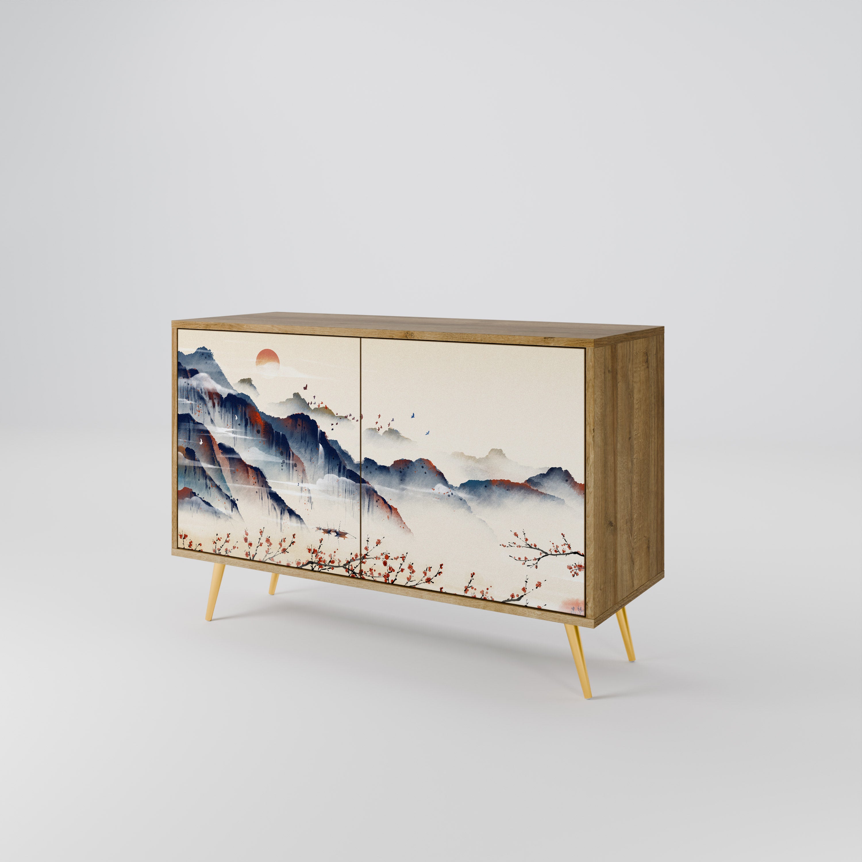 JAPANESE LANDSCAPE 2-Door Sideboard